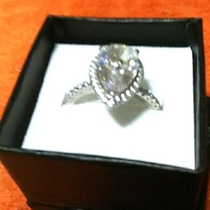 Exquisite pear shape 6 carat moissanite ring.